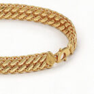 alt="s-leaf weave gold bracelet"