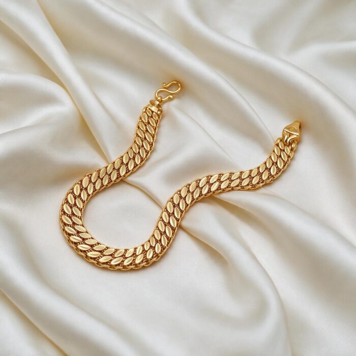 78060 CR alt="wheat weave gold bracelet"