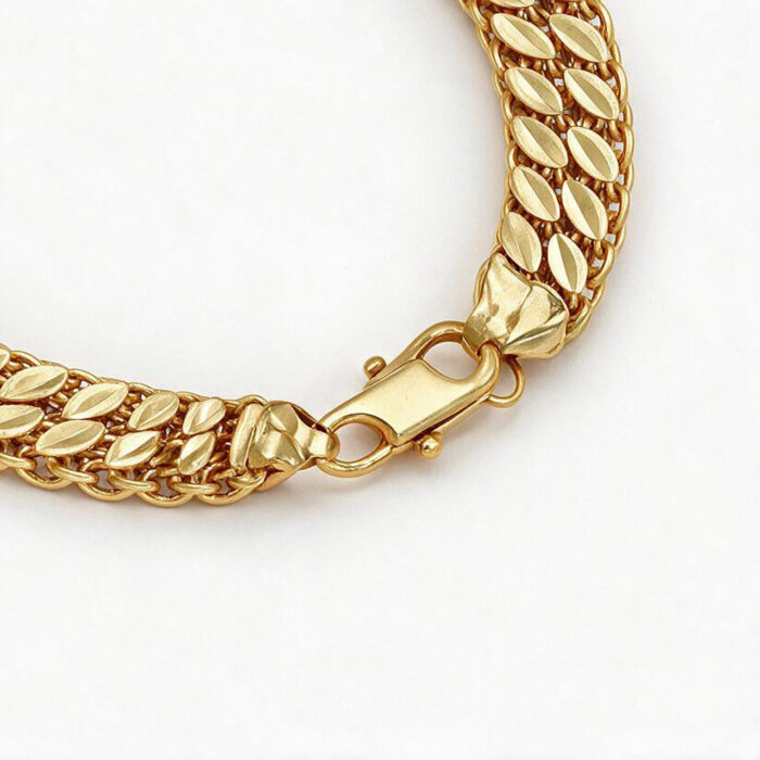 78060 HK alt="wheat weave gold bracelet"