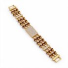 alt="rudraksha beads gold bracelet"