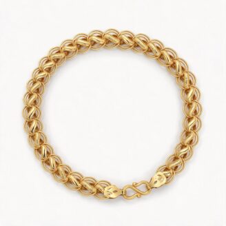 8314 BR alt="men's gold plated bracelet"