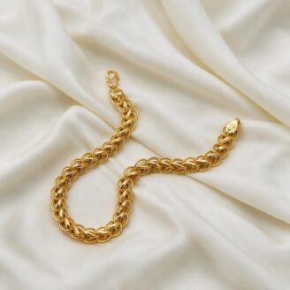 alt="men's gold plated bracelet"