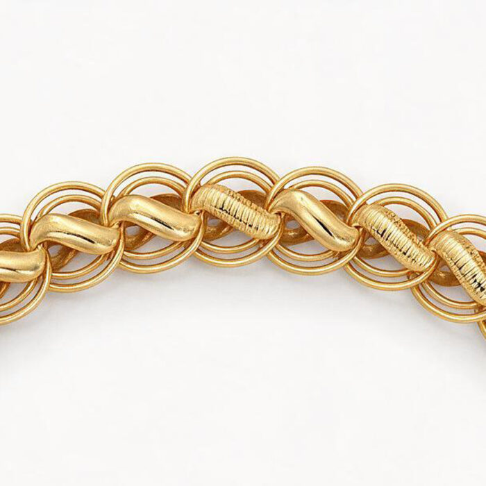 8314 ZM alt="men's gold plated bracelet"