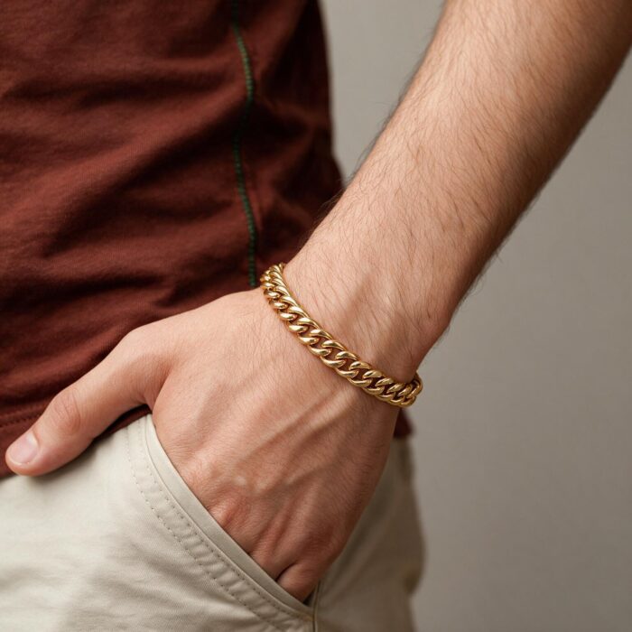 alt="men's gold bracelets"