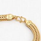 alt="one gram gold plated herringbone chain bracelet"