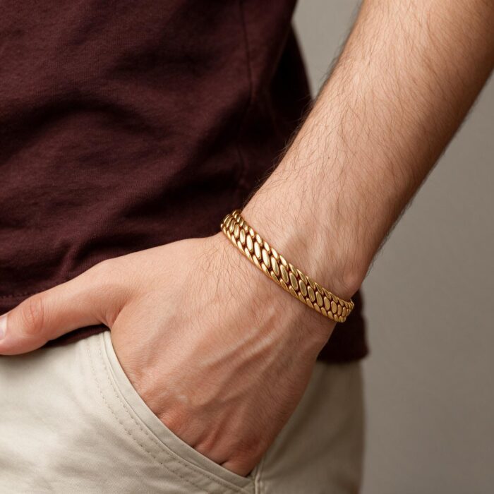 alt="Men's Gold Bracelets"