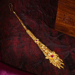 Gold Plated Red Stone Maang Tikka – Traditional Festive Style | Jecy Jewels