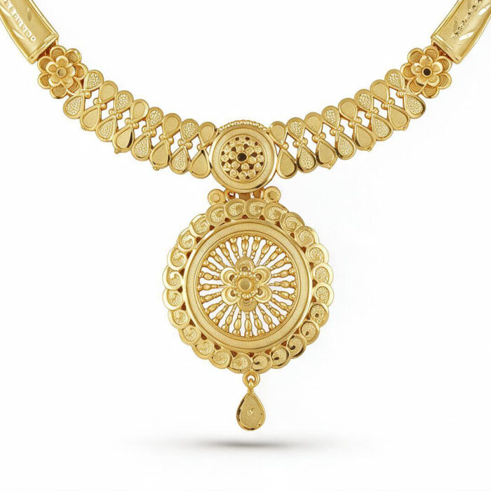 1-1885 nsz alt="sunburst medallion necklace set"