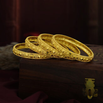 Traditional Gold Plated Bridal Bangles – Elegant Ethnic Style