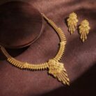 alt="gold plated necklace set for women"