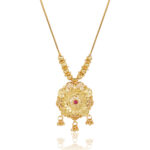 Royal Charm Gold Plated Pendant Chain – Elegant Occasion Wear