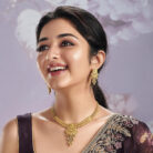 alt="gold plated necklace set for women"