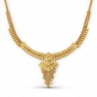 alt="gold plated necklace set for women"