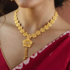 alt="royal gold plated necklace set for women"