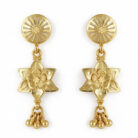 alt="floral temple necklace set gold plated"