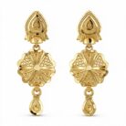 alt="antique floral gold plated long necklace set"