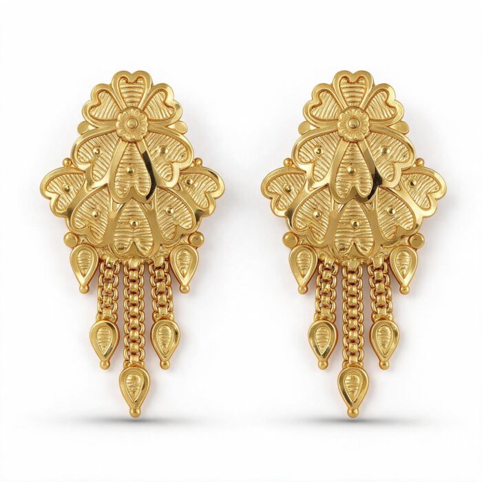6-1763 er alt="gold plated necklace set"