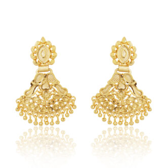 Radiant Gold Plated Drop Earrings – Elegant Occasion Style