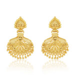 Curve Design Gold Plated Earrings – Festive Elegance