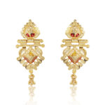 Bridal Aura Gold Plated Earrings – Festive Traditional Charm