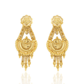 Golden Statement Gold Plated Earrings – Party & Occasion Wear