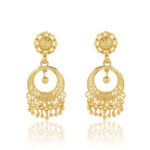 Classic Petal Drop Gold Plated Earrings – Ethnic Style Jewellery