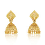Traditional Gold Plated Jhumki Earrings – Festive Ethnic Style