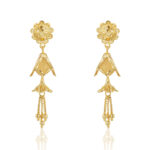 Traditional Gold Plated Curve Earrings – Festive Charm