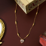 Heart Charm Gold Plated Baby Chain Pendant – Delicate Daily Wear