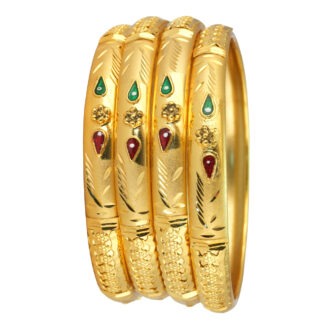 Eternal Charm Gold-Plated Bangles – Timeless Elegance