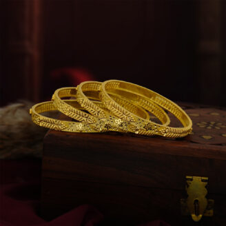 Legacy Touch Gold-Plated Bangles – Timeless Classic Design