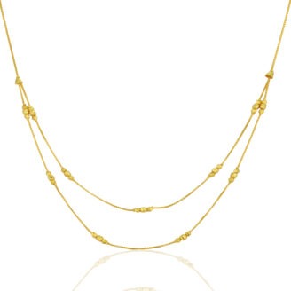 Minimal Gold Ball Chain Necklace – Classic Gold Plated Daily Wear