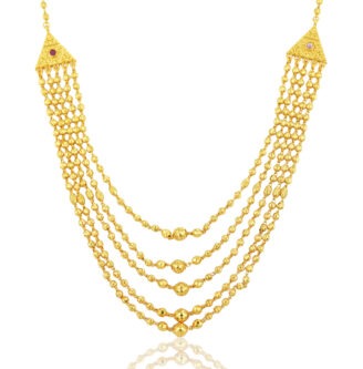 Gold Plated Short Ball Chain Necklace – Minimal Daily Wear Jewellery