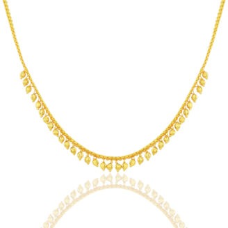 Minimal Gold Ball Chain Necklace – Short Gold Plated Daily Wear