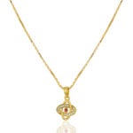 Stylish Gold Chain Pendant Necklace – Gold Plated Lightweight Jewellery