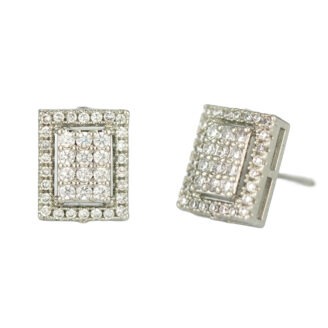 Timeless Rhodium Stud Earrings – Elegant Subtle Statement