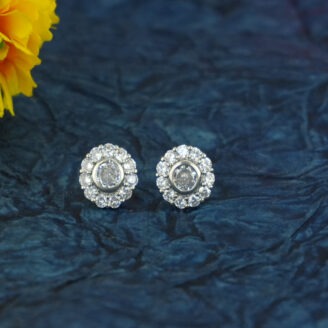 Lustrous Rhodium Mini Stud Earrings – Polished Daily Wea