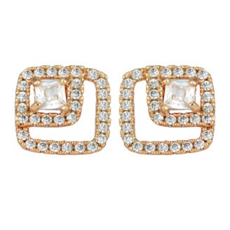 Contemporary Rose Gold Mini Stud Earrings – Lightweight Everyday Charm