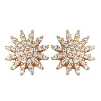 Statement Rose Gold Stud Earrings – Polished Daily Elegance