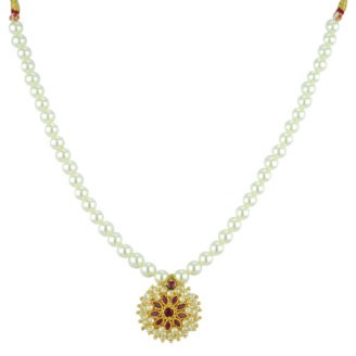 Polished Gold Plated Pendant Necklace – Sleek Contoured Design