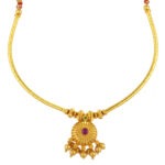Polished Gold-Plated Pendant Necklace – Elegant Celebration Style