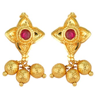 Festive One Gram Gold-Plated Earrings – Wedding Ready