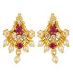 Charming One Gram Gold-Plated Earrings – Bridal Choice