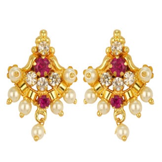 Charming One Gram Gold-Plated Earrings – Bridal Choice