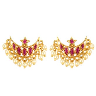 Graceful One Gram Gold-Plated Earrings – Party & Occasions