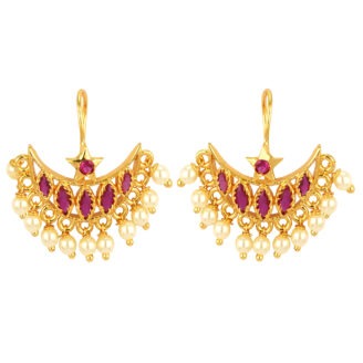 Elegant One Gram Gold-Plated Wedding Earrings
