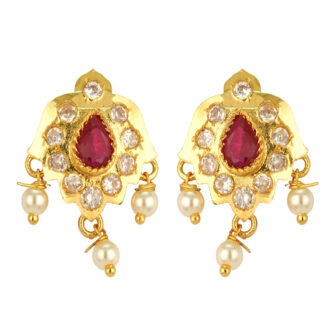 Timeless One Gram Gold-Plated Earrings – Classic Look