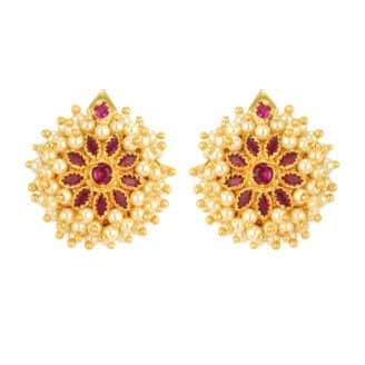 Luxury One Gram Gold-Plated Earrings – Festive Wear