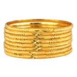 Elegant Heritage Gold-Plated Bangles – Timeless Charm