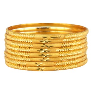 Elegant Heritage Gold-Plated Bangles – Timeless Charm